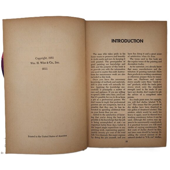 Home Painting, Wallpapering & Decorating 1951HC by Wise RARE Antique Collectible - Picture 4 of 9